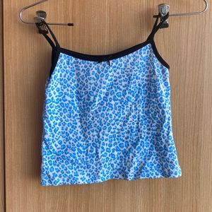 Y2K Blue Cheetah tank top